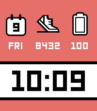 Aura Essential watchface on Pebble Time 2, classic theme