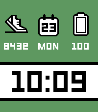 Aura Essential watchface on Pebble Time 2, forest theme