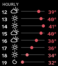 Aura Weather, the next eight hours