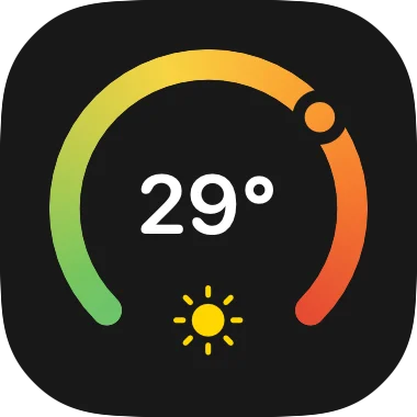 Circular temperature gauge