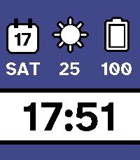 Aura Essential watchface on Pebble Time 2, dusk theme